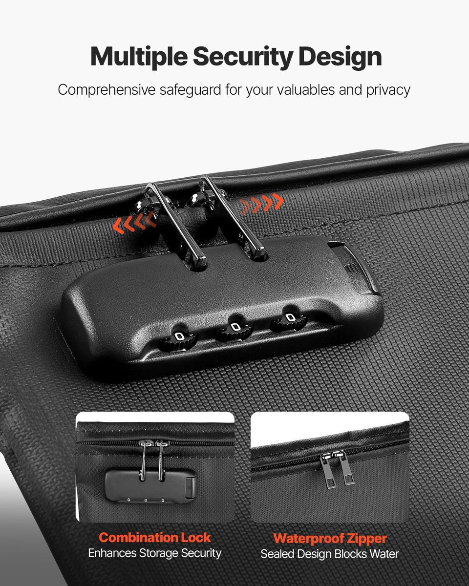 Fireproof Document Bag, 1832 ℉ Heat Insulated Fireproof & Waterproof Bag With