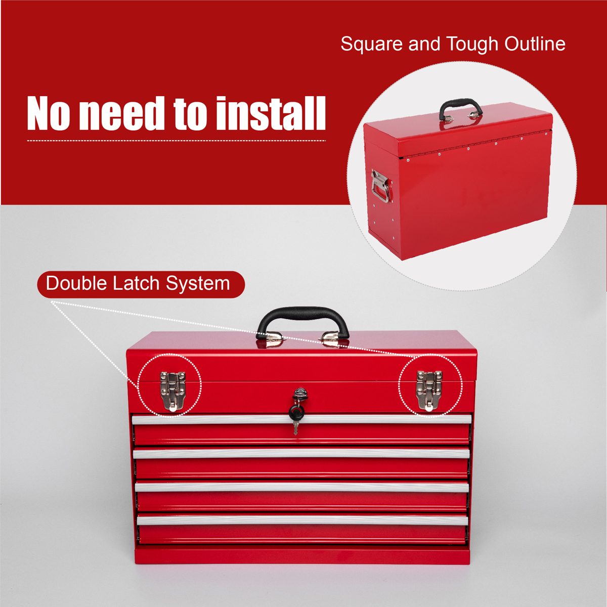 Heavy Duty Metal Tool Box, photo 5