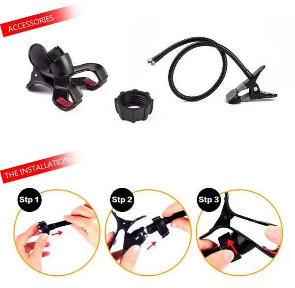 Universal Lazy Mobile Phone Gooseneck Stand Holder Flexible Bed Desk Table Clip